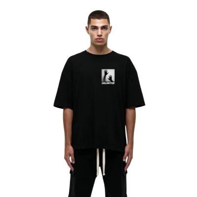 Black and White Monochrome Blurred Typography T-Shirt