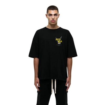 White Yellow Brush Bold Freedom Quote T-shirt