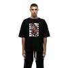 Black Beige Navy Illustrated Werewolf T-Shirt